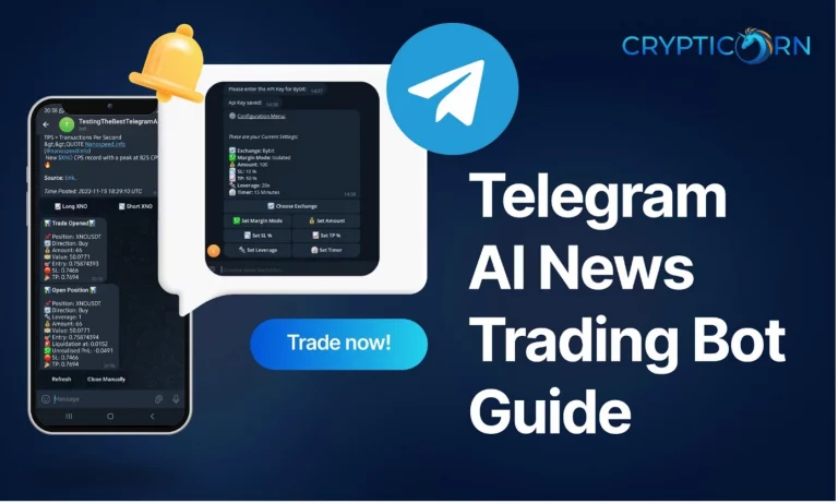 Crypticorn's Crypto Telegram Trading Agent for market moving news with AI sentiment analysis for news trading