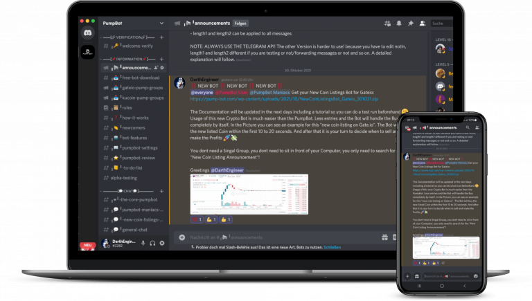 Example for Discord Crypto Signals