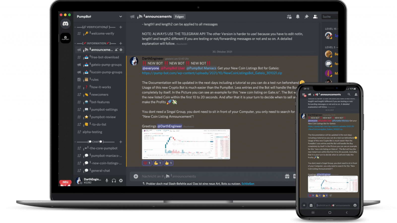 Phone mockup highlighting Crypticorn tools for crypto trading decisions