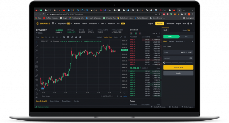 Phone mockup showing the Crypticorn crypto trading app dashboard